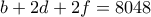 b+2d+2f=8048