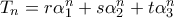 T_n = r\alpha_1^n + s\alpha_2^n + t\alpha_3^n