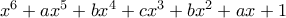 x^{6}+ax^{5}+bx^{4}+cx^{3}+bx^{2}+ax+1
