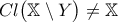 \displaystyle{Cl \big( \mathbb{X} \setminus Y \big) \neq \mathbb{X}}