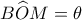 B\widehat OM = \theta