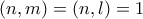 (n,m)=(n,l)=1