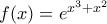 f(x)= e^{x^3+x^2}
