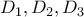 D_{1}, D_{2}, D_{3}