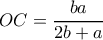 OC=\dfrac{ba}{2b+a}
