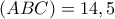 \left( {ABC} \right) = 14,5