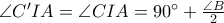 \angle C'IA = \angle CIA = 90^{\circ} + \frac{\angle B}{2}