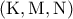 \displaystyle{\left( {{\rm K},{\rm M},{\rm N}} \right)}
