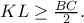 KL\geq \frac{BC}{2}.
