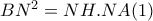 BN^2=NH.NA (1) BN^2=NH.NA (1)