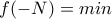  f(-N)= min