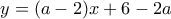 y=(a-2)x+6-2a