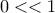 0<&chi;<1