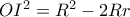 OI^2=R^2-2Rr&omicron;