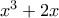 x^3+2x