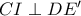CI\perp DE'