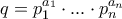 \displaystyle q=p_{1}^{a_1}\cdot...\cdot p_{n}^{a_n}