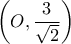 \left( {O,\dfrac{3}{{\sqrt 2 }}} \right)