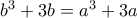 b^3+3b=a^3+3a