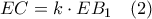 EC= k\cdot EB_{1} \quad (2)