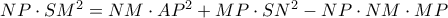 NP \cdot S{M^2} = NM \cdot A{P^2} + MP \cdot S{N^2} - NP \cdot NM \cdot MP