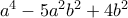 a^4-5a^2b^2+4b^2