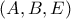 \left( {A,B,E} \right)