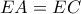 EA = EC