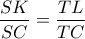 \dfrac{SK}{SC}=\dfrac{TL}{TC}