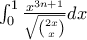 \int_{0}^{1}\frac{x^{3n+1}}{\sqrt{\binom{2x}{x}}}dx \int_{0}^{1}\frac{x^{3n+1}}{\sqrt{\binom{2x}{x}}}dx