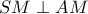 SM\perp AM