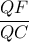 \dfrac{QF}{QC}