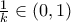 \frac{1}{k} \in (0,1)