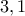 3, 1