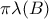 \pi\lambda(B)