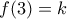 f(3)=k