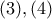 (3) , (4)