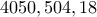 4050, 504, 18
