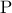 \displaystyle{\rm P}