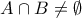 \displaystyle{A \cap B \neq  \emptyset }