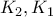 \large K_{2},K_{1}