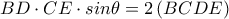 BD\cdot CE\cdot sin\theta =2\left ( BCDE \right )