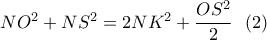 N{O^2} + N{S^2} = 2N{K^2} + \dfrac{{O{S^2}}}{2}\,\,\,\left( 2 \right)
