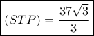 \boxed{(STP) = \frac{{37\sqrt 3 }}{3}}