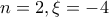 n=2, \xi =-4
