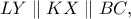 LY \parallel KX \parallel BC,