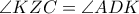 \angle KZC=\angle ADK