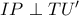 IP\perp TU'