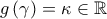 g\left( \gamma  \right)=\kappa \in \mathbb{R}