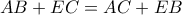 AB+EC=AC+EB